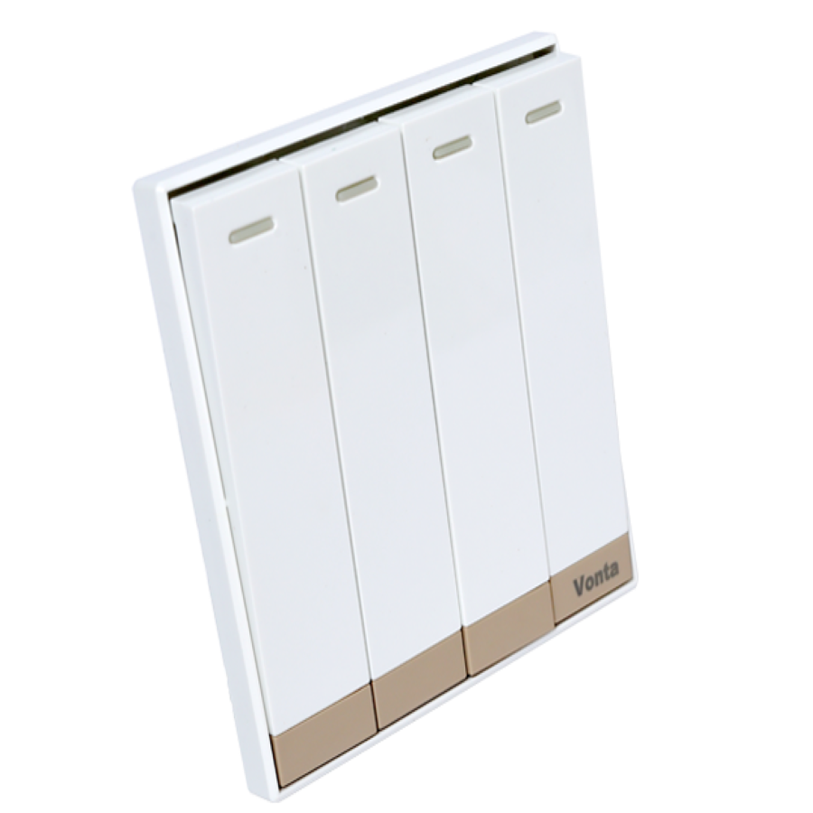 Bộ công tắc bốn 1 chiều 16A - MSP WH768-4B